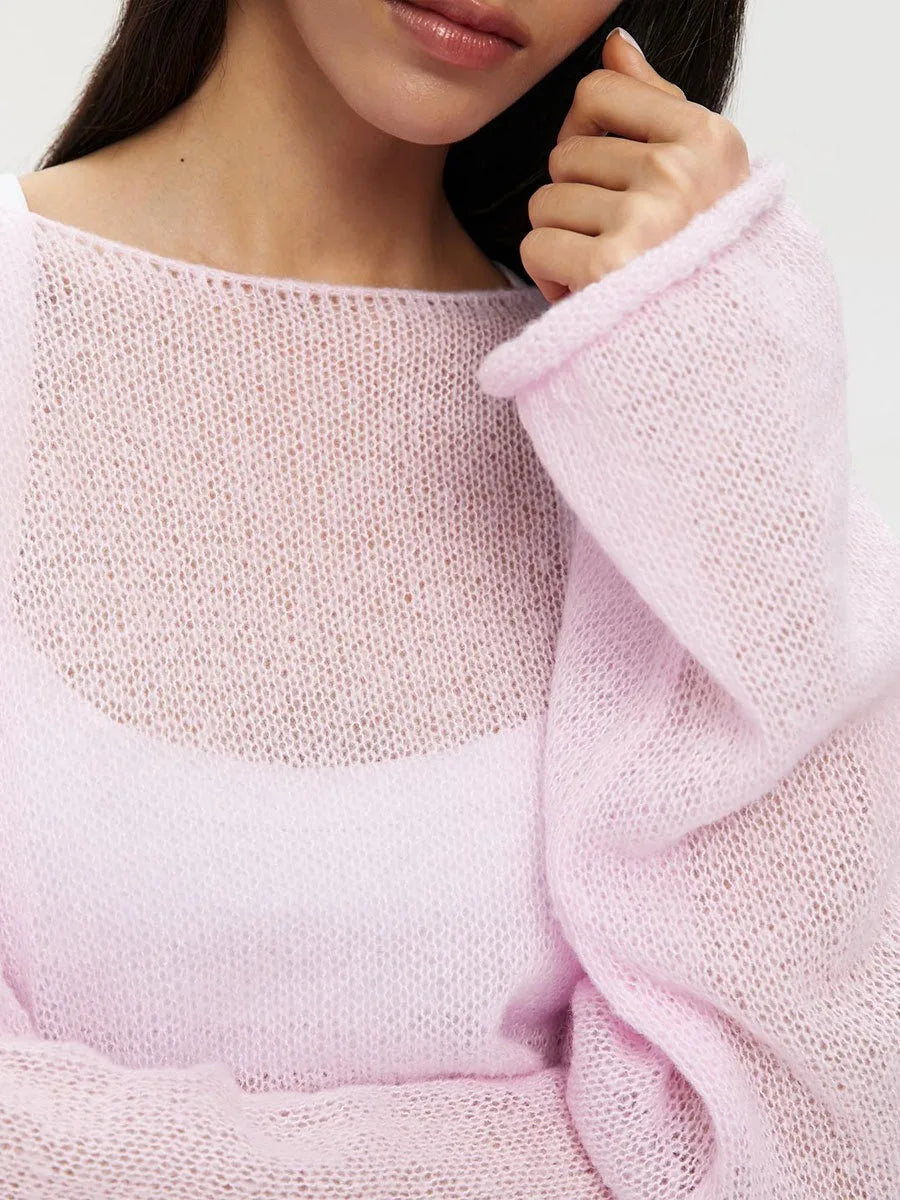 ZAHRA SHEER SWEATER