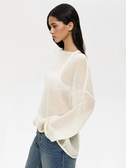 ZAHRA SHEER SWEATER
