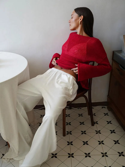 ZAHRA SHEER SWEATER