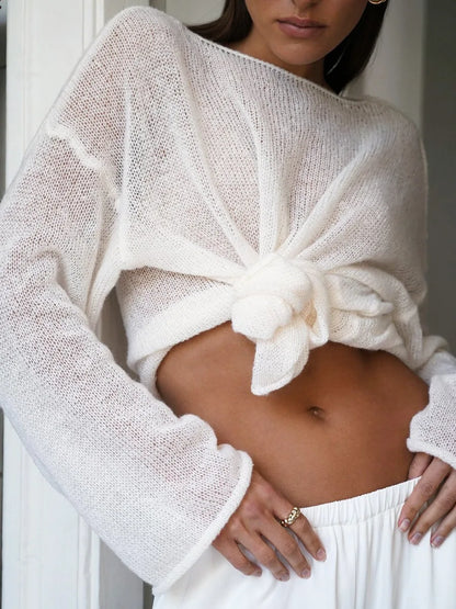 ZAHRA SHEER SWEATER