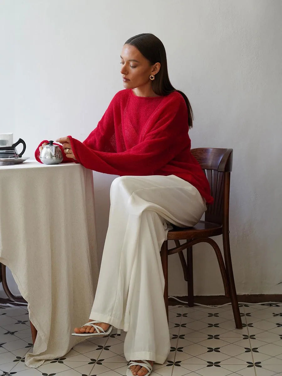 ZAHRA SHEER SWEATER