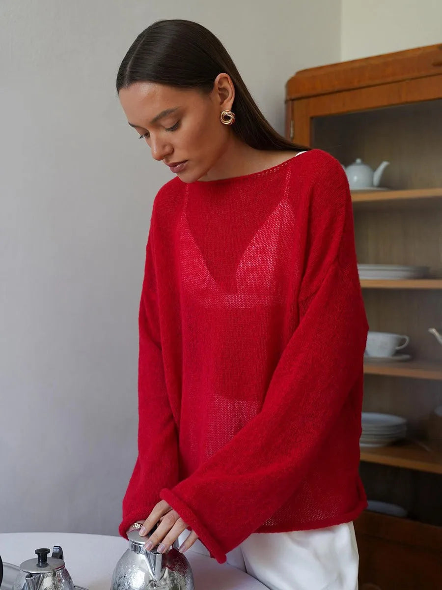 ZAHRA SHEER SWEATER