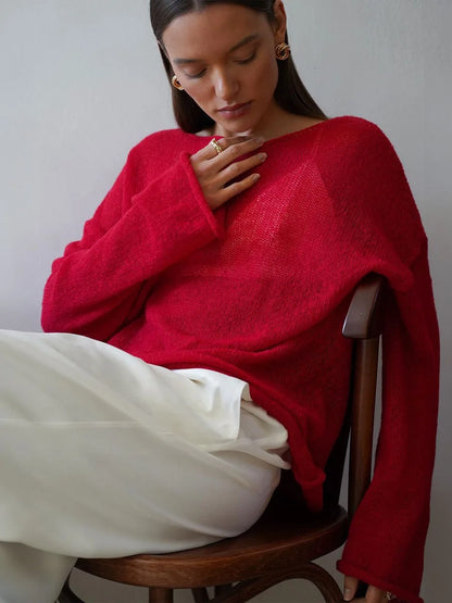 ZAHRA SHEER SWEATER