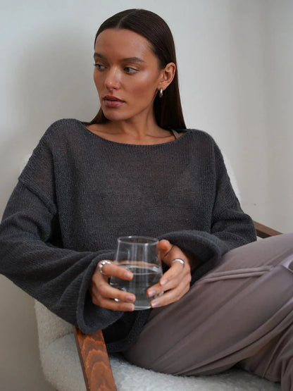 ZAHRA SHEER SWEATER