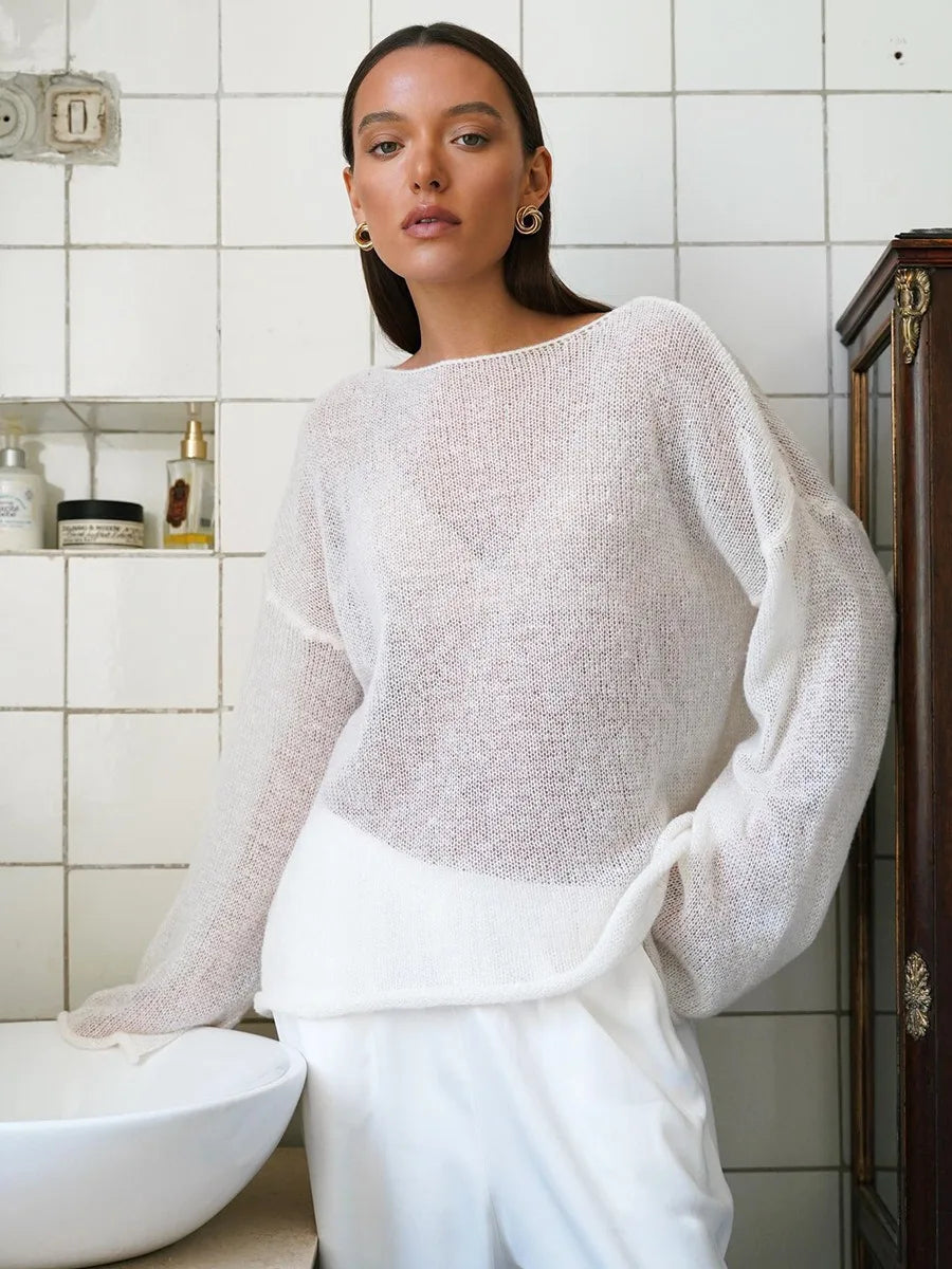 ZAHRA SHEER SWEATER