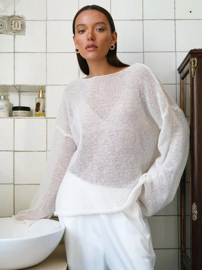 ZAHRA SHEER SWEATER