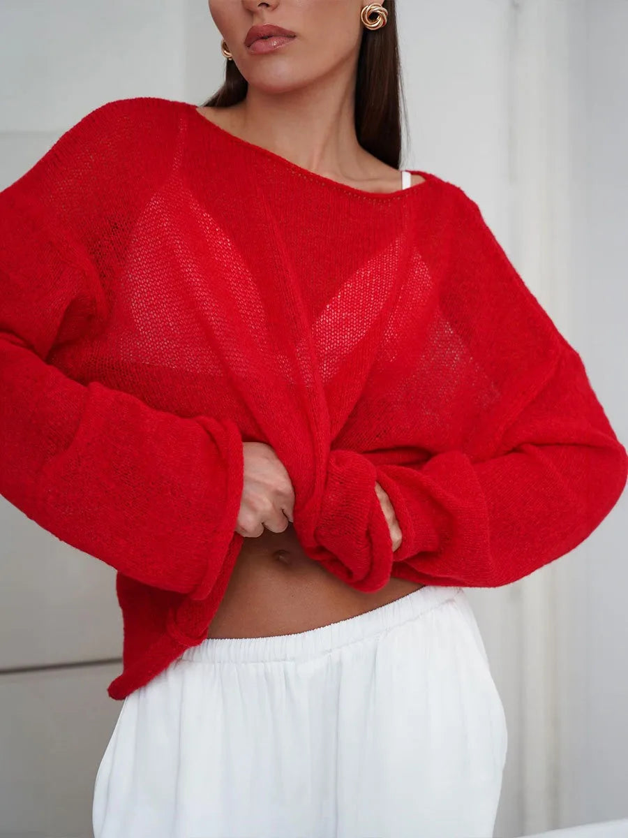 ZAHRA SHEER SWEATER