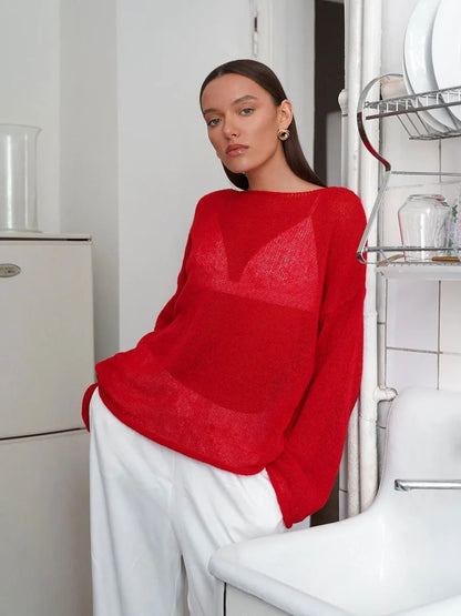 ZAHRA SHEER SWEATER
