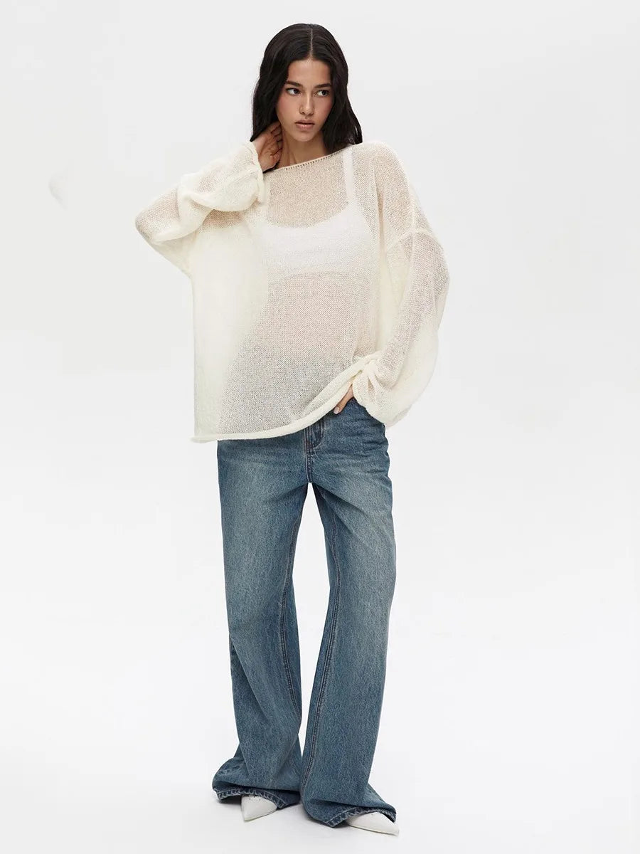 ZAHRA SHEER SWEATER