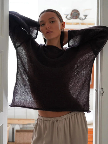 ZAHRA SHEER SWEATER