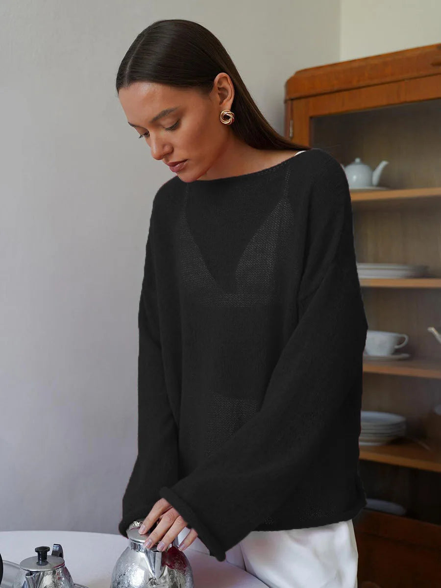 ZAHRA SHEER SWEATER