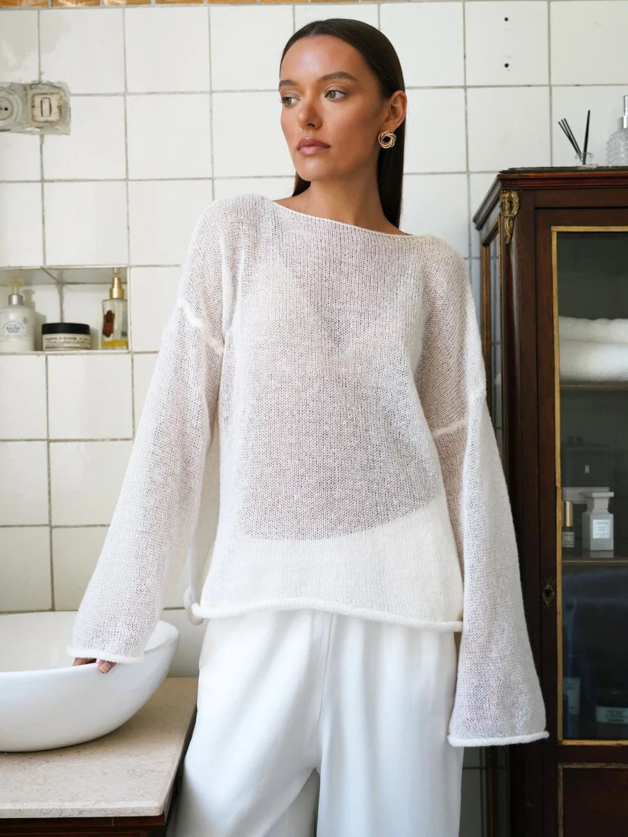 ZAHRA SHEER SWEATER