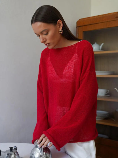 ZAHRA SHEER SWEATER