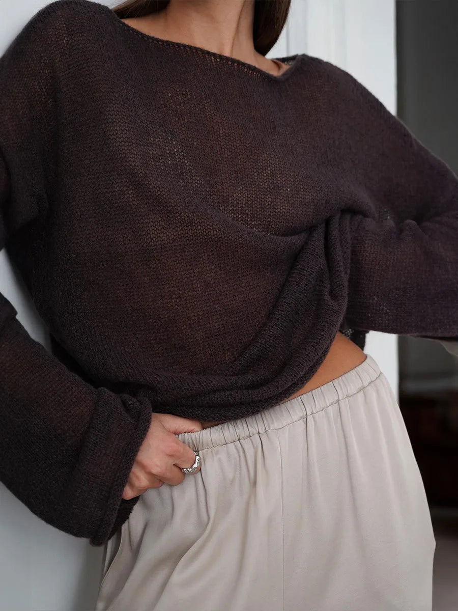 ZAHRA SHEER SWEATER