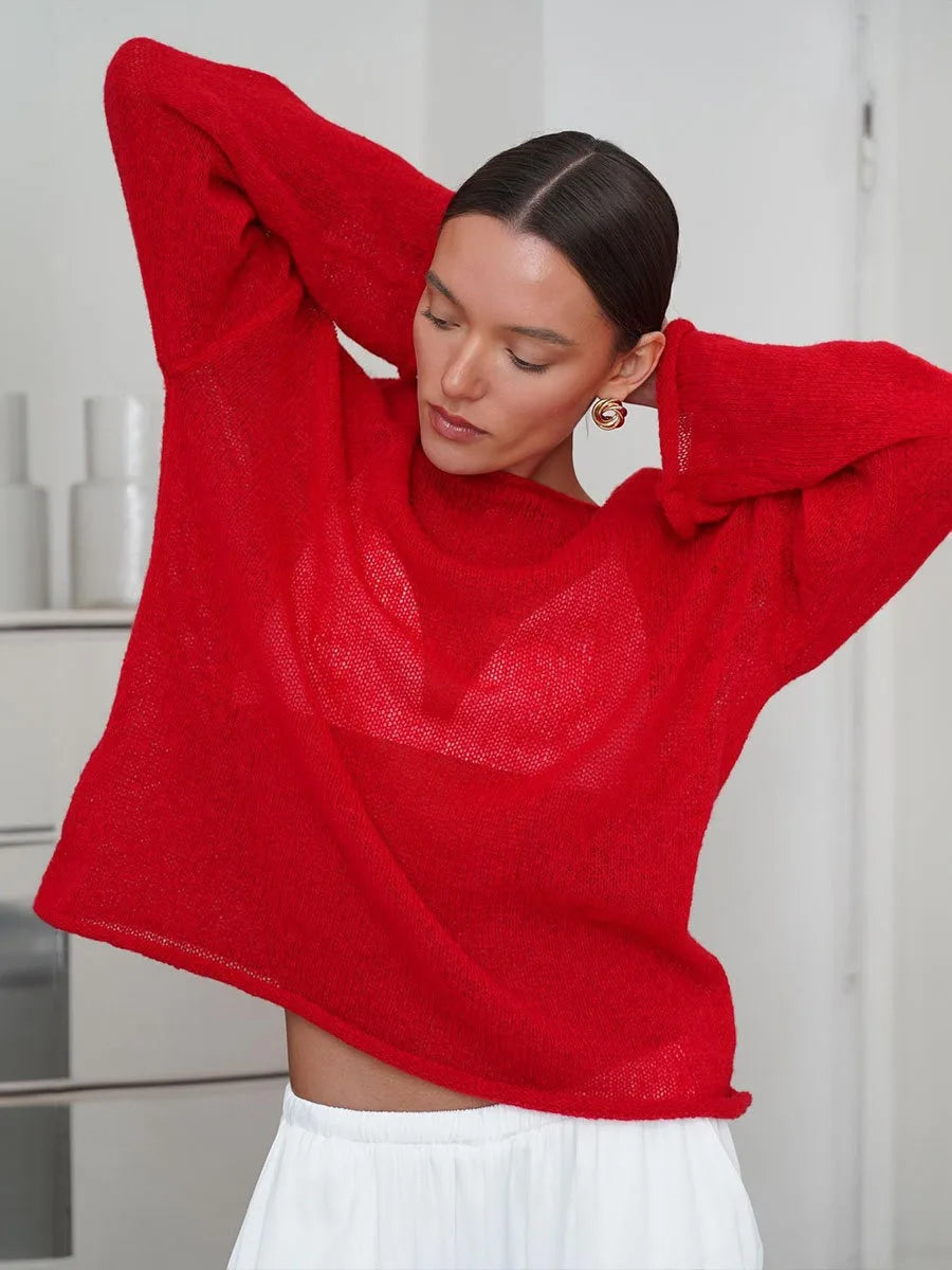 ZAHRA SHEER SWEATER