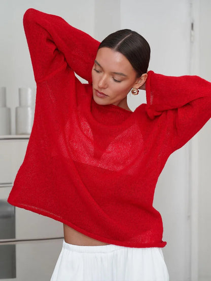 ZAHRA SHEER SWEATER