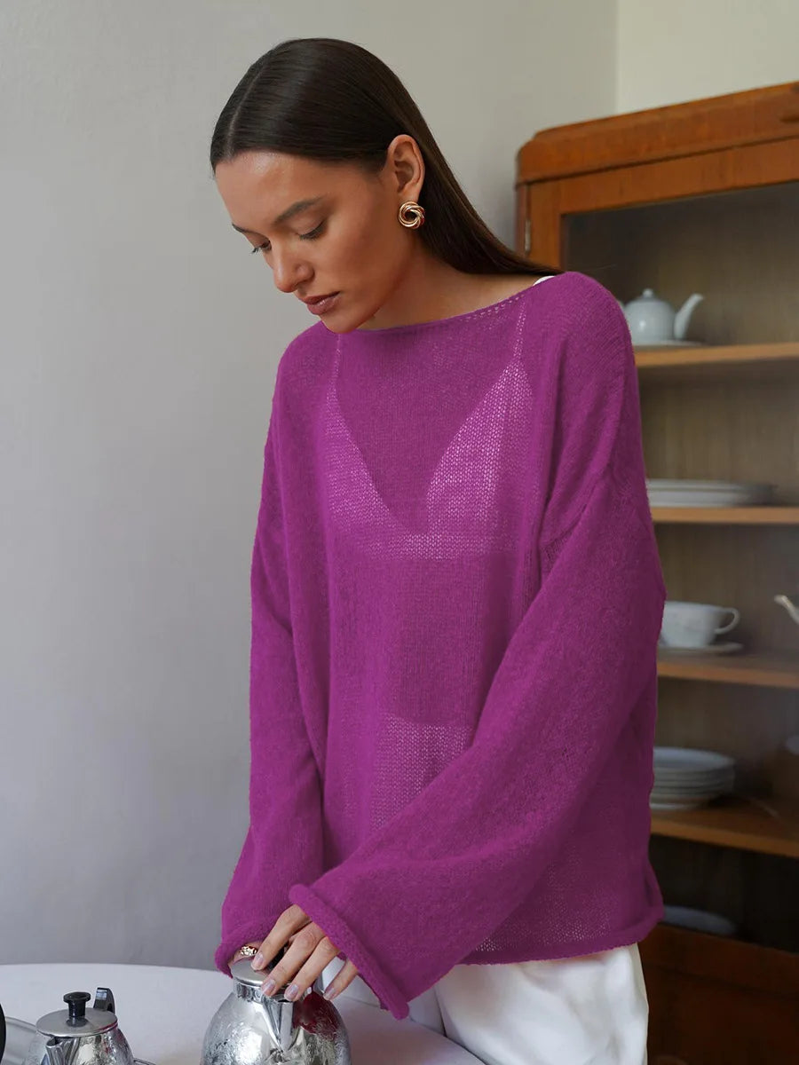 ZAHRA SHEER SWEATER